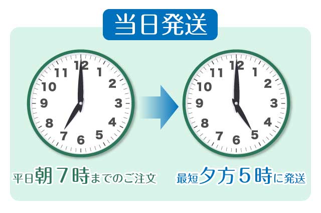 超スピード当日発送!